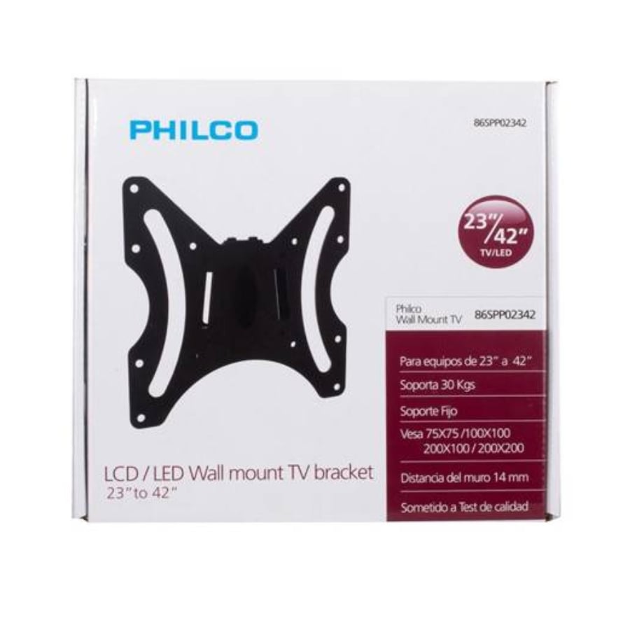 SOPORTE ALÁMBRICO PHILCO TELEVISOR 23' A 42', HASTA 40KG - 1