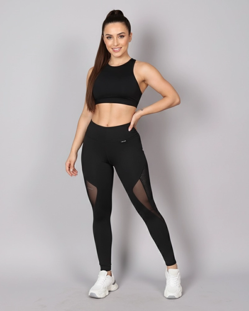 CALZA DEPORTIVA MUJER CON DETALLE MALLA PREMIUM TIRO ALTO - 2