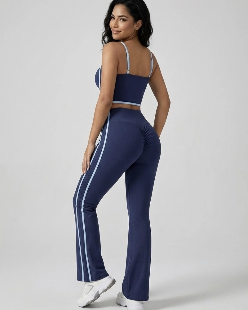 SET DEPORTIVO MUJER CALZA FLARE TIRO ALTO Y TOP FITNESS - 3