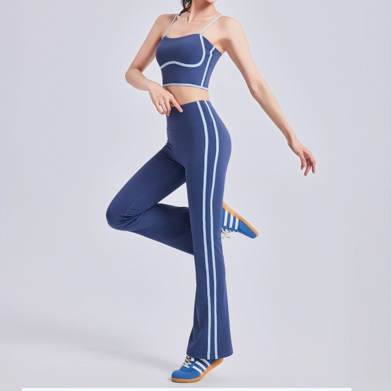 SET DEPORTIVO MUJER CALZA FLARE TIRO ALTO Y TOP FITNESS - 6