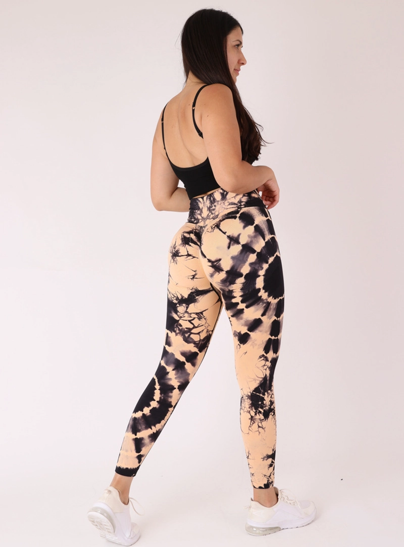 CALZA MUJER DEPORTIVA MANDALA PRETINA CRUZADA PUSH UP - 4