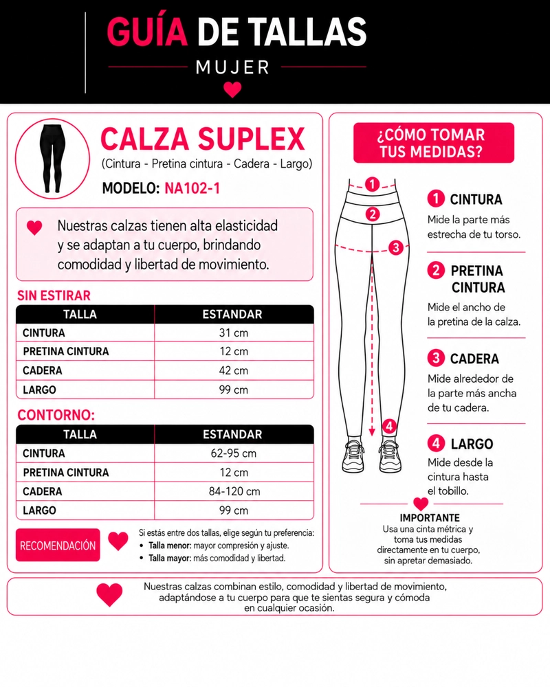 CALZA MUJER DEPORTIVA TORERO SUPLEX CONTROL ABDOMEN TIRO ALTO - 5