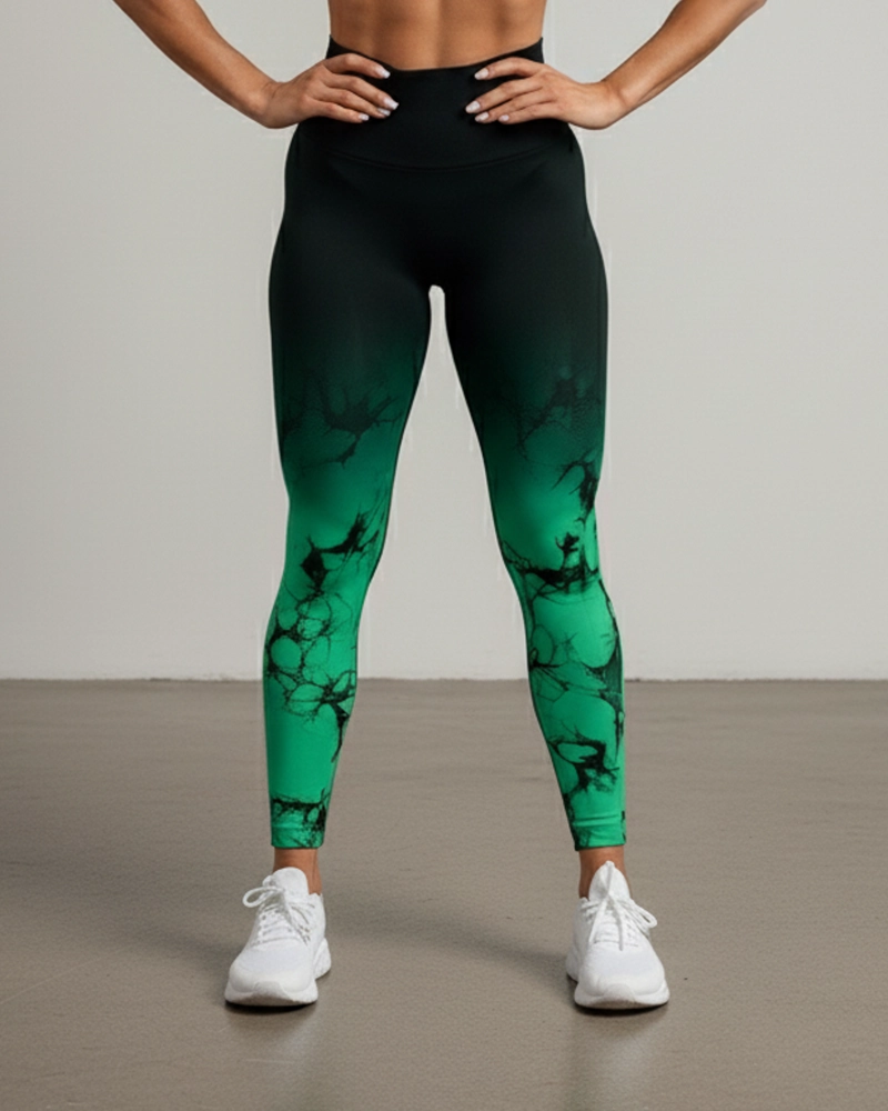 LEGGINGS MUJER YOGA SIN COSTURAS ESTAMPADAS SEAMLESS PUSH UP - 1