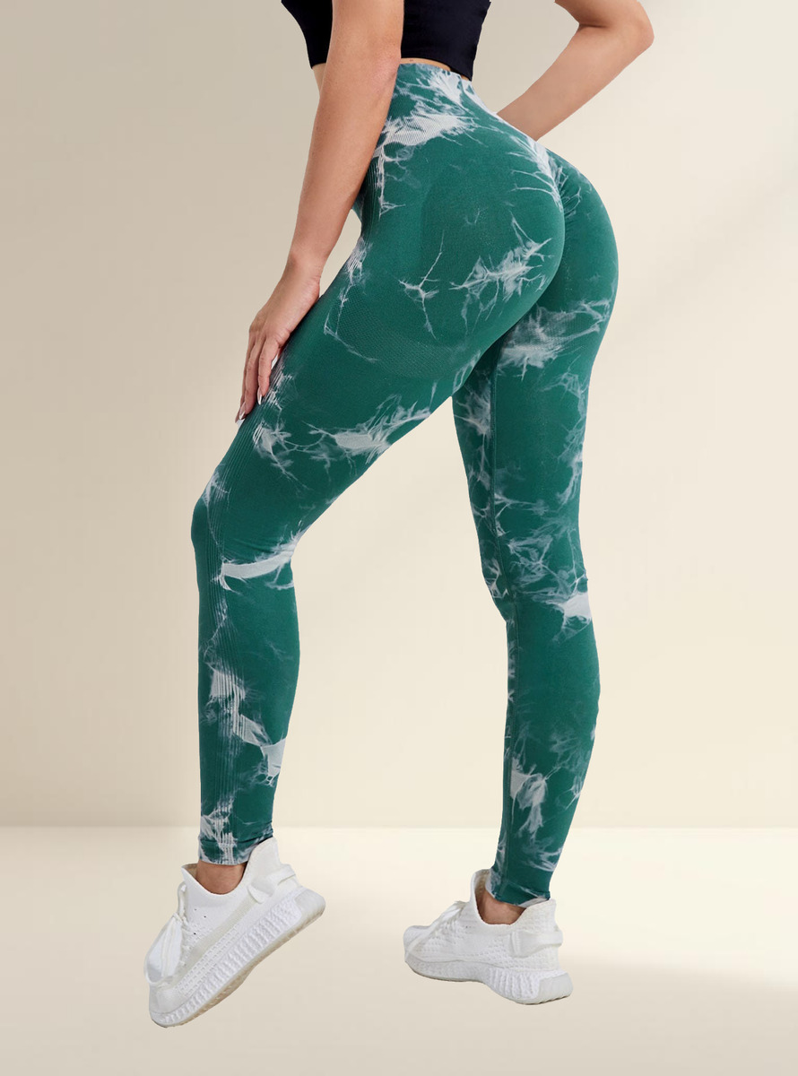 CALZA MUJER DEPORTIVA TIE-DYE PUSH UP SEAMLESS - 1