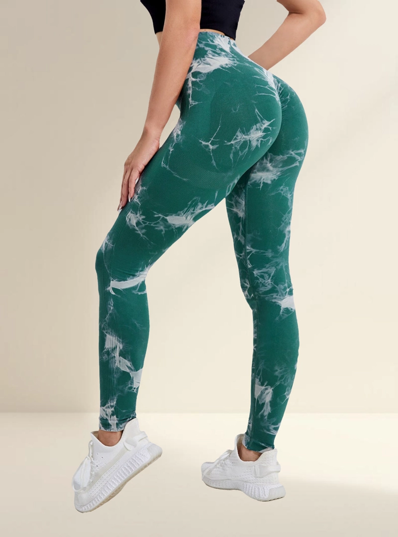 CALZA MUJER DEPORTIVA TIE-DYE PUSH UP SEAMLESS - 1