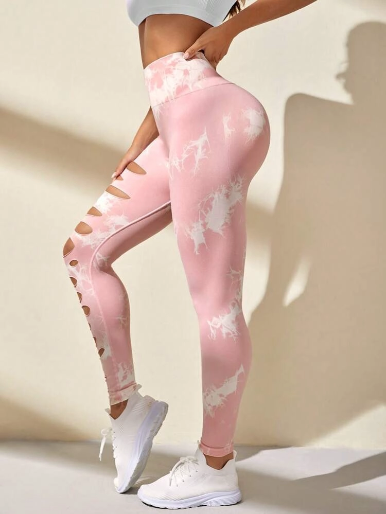 CALZA MUJER DEPORTIVA TIE-DYE YOGA SEAMLESS PUSH UP - 5