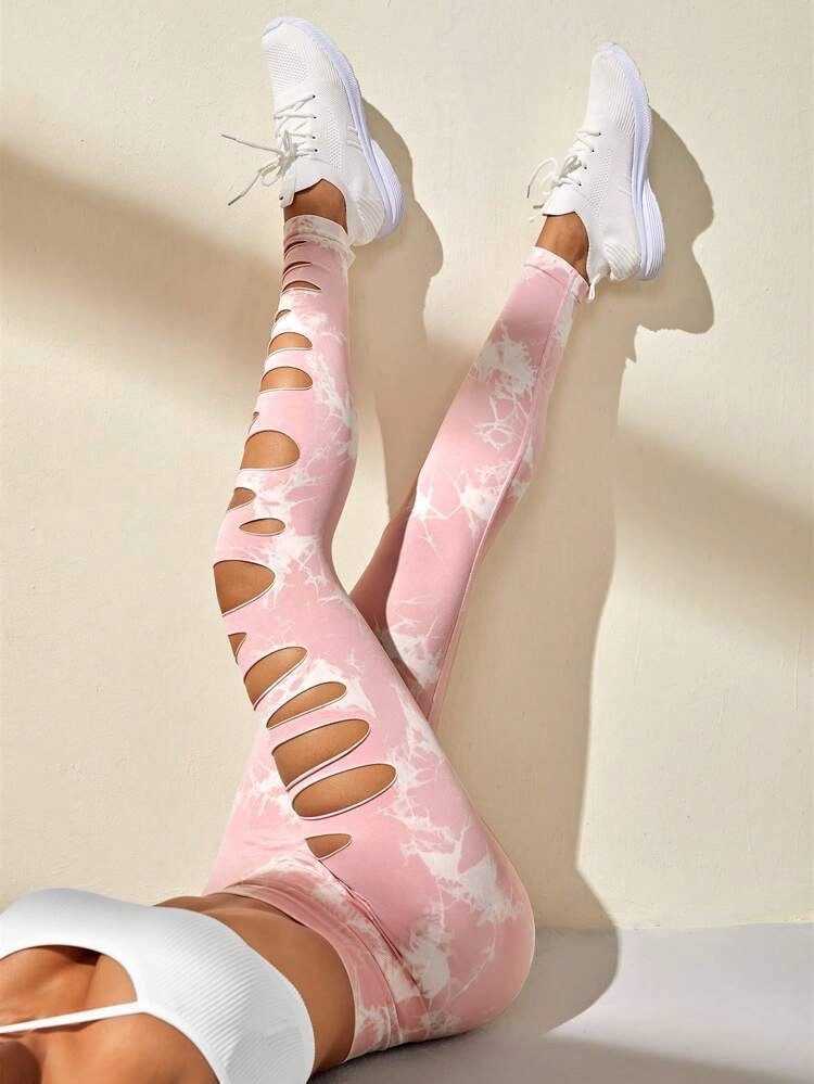 CALZA MUJER DEPORTIVA TIE-DYE YOGA SEAMLESS PUSH UP - 6
