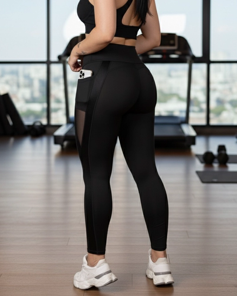 CALZA MUJER DEPORTIVA LUXE CON BOLSILLOS LATERALES PUSH UP - 1