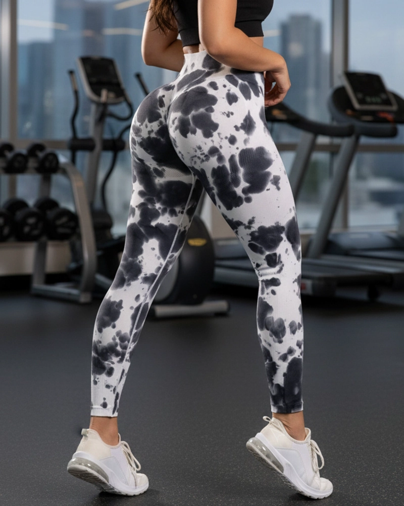 CALZA MUJER DEPORTIVA PUSH UP DISEÑO VAQUITA SEAMLESS GYM - 1