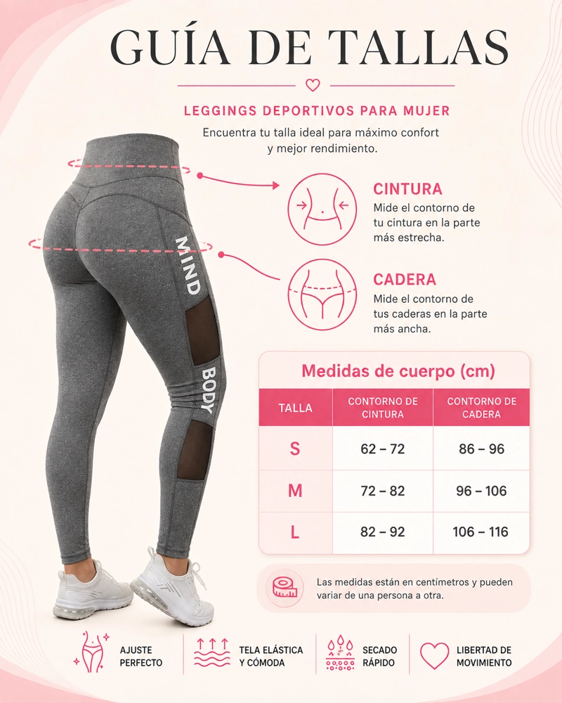 LEGGINGS MINBODY MUJER TIRO ALTO REALCE GLUTEOS PREMIUM - 9