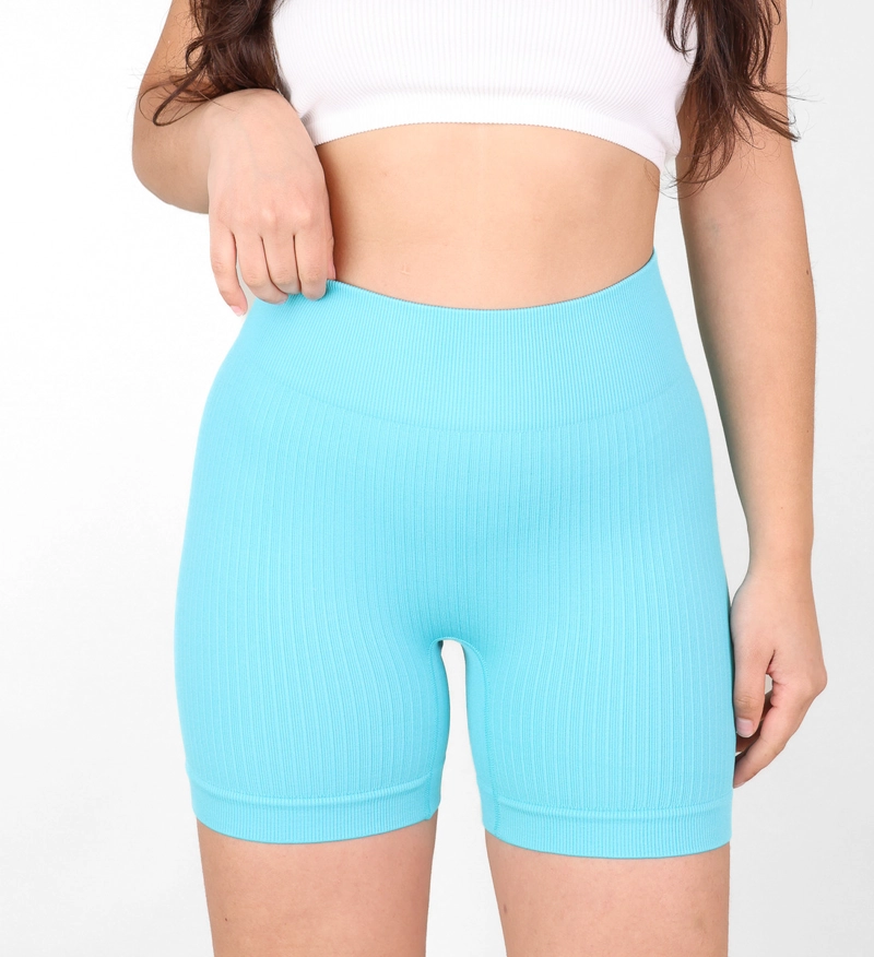 SHORT MUJER PUSH UP RIB TEXTURIZADO SEAMLESS LEVANTA COLA - 2