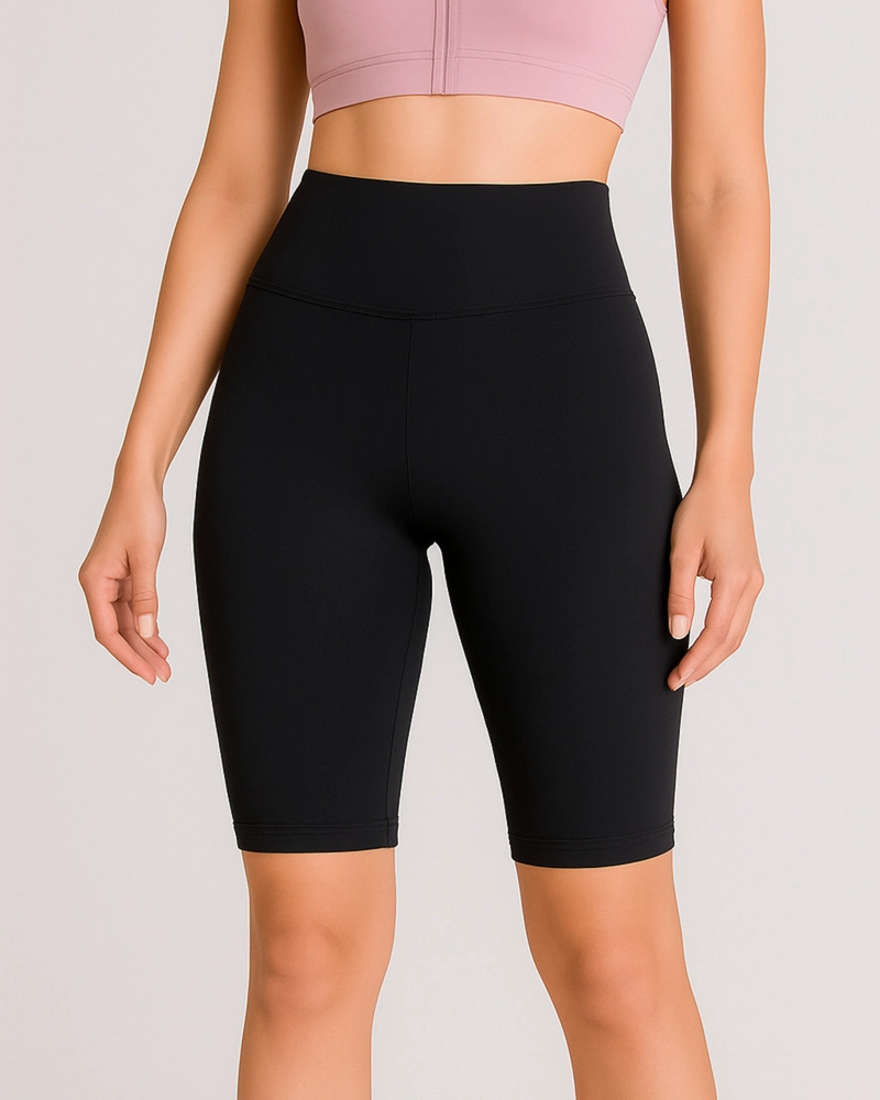 CALZA MUJER BIKER SHORT ALGODON PREMIUM TIRO ALTO ELASTICADO - 1