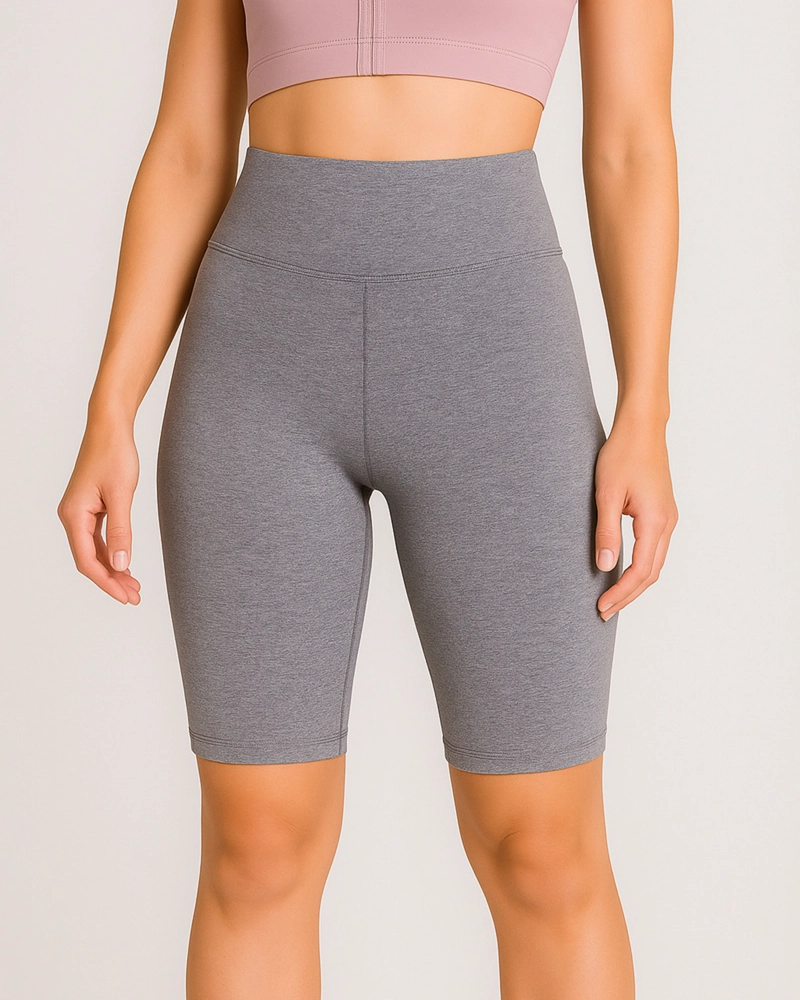 CALZA MUJER BIKER SHORT ALGODON PREMIUM TIRO ALTO ELASTICADO - 1