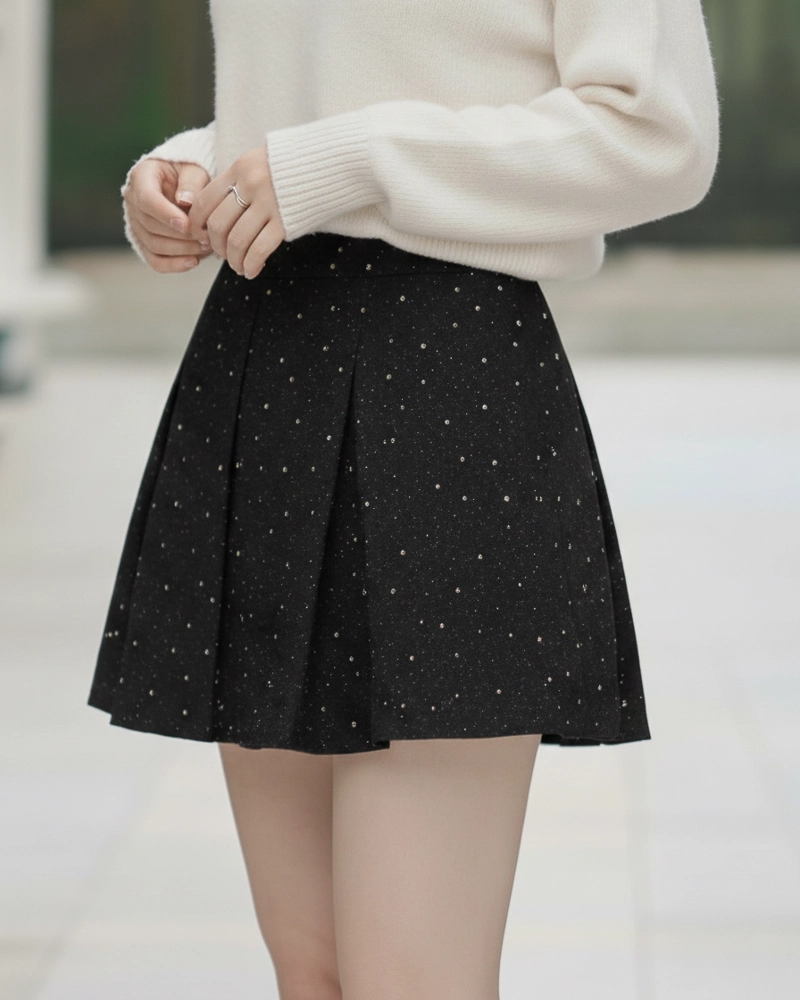 FALDA SHORT MUJER CON TACHAS CONFECCION NACIONAL NA117 - 1