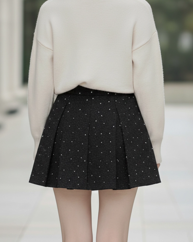 FALDA SHORT MUJER CON TACHAS CONFECCION NACIONAL NA117 - 2