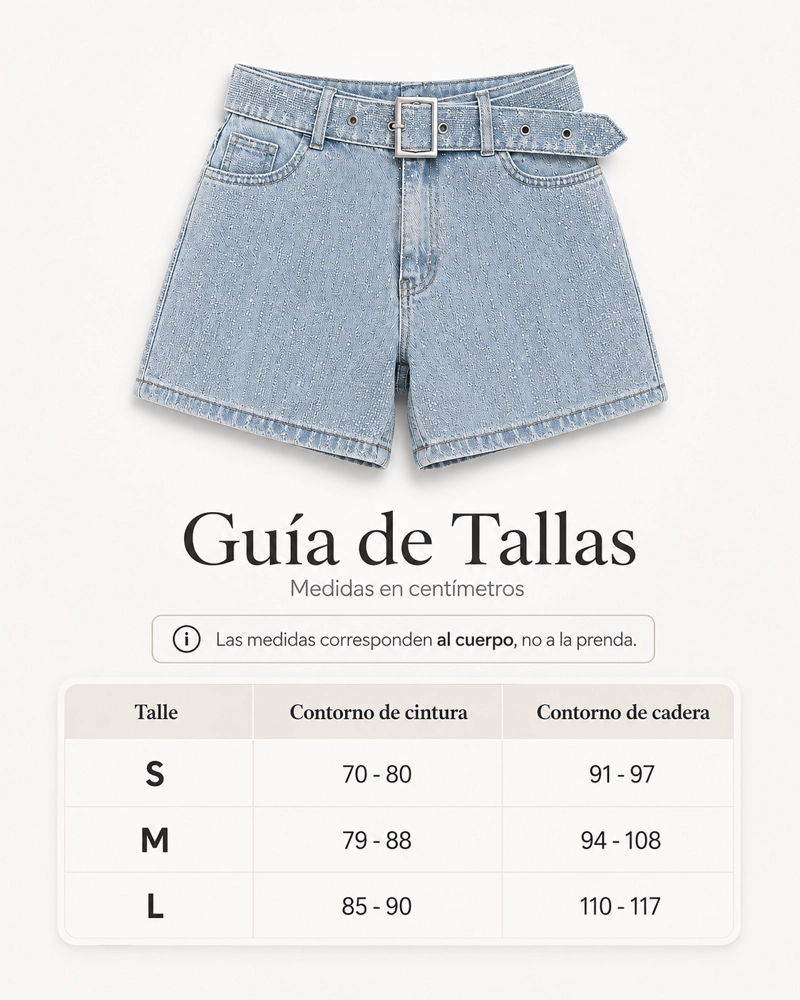 SHORT MUJER MEZCLILLA FRESCO CON BRILLOS FASHION VERANO - 3