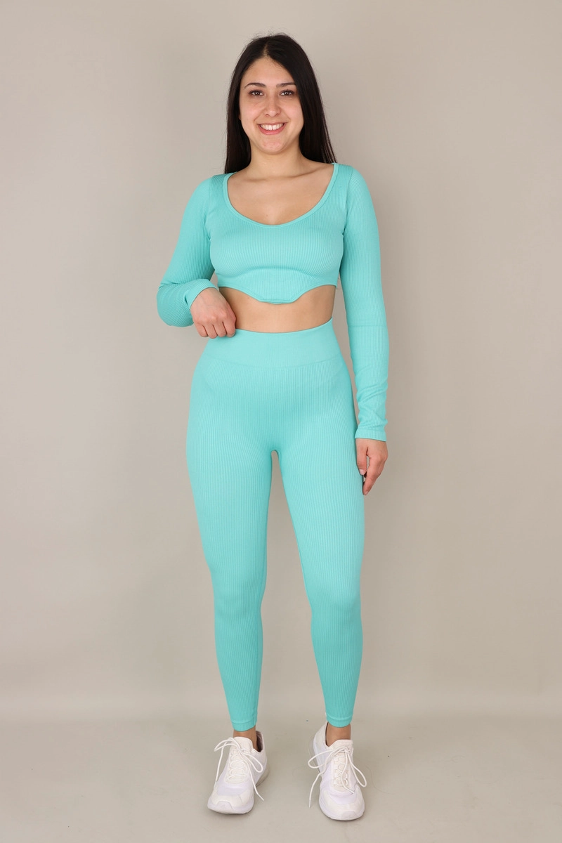 CONJUNTO DEPORTIVO MUJER SEAMLESS PUSH UP ALTA CALIDAD - 2