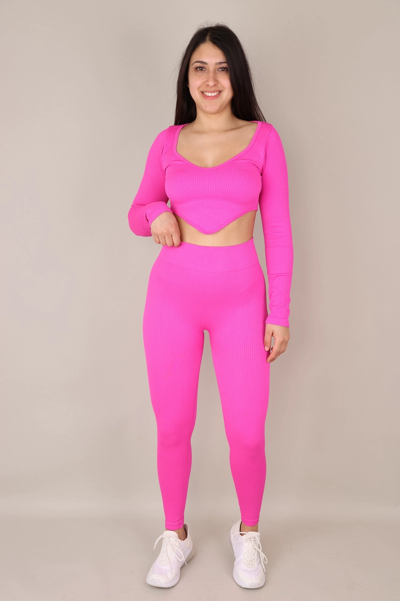 CONJUNTO DEPORTIVO MUJER SEAMLESS PUSH UP ALTA CALIDAD - 2