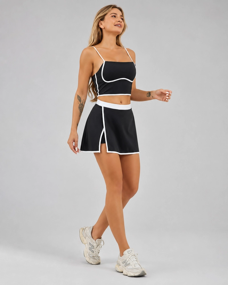 CONJUNTO TENIS Y PADEL MUJER FALDA SHORT PREMIUM YJ148 - 1