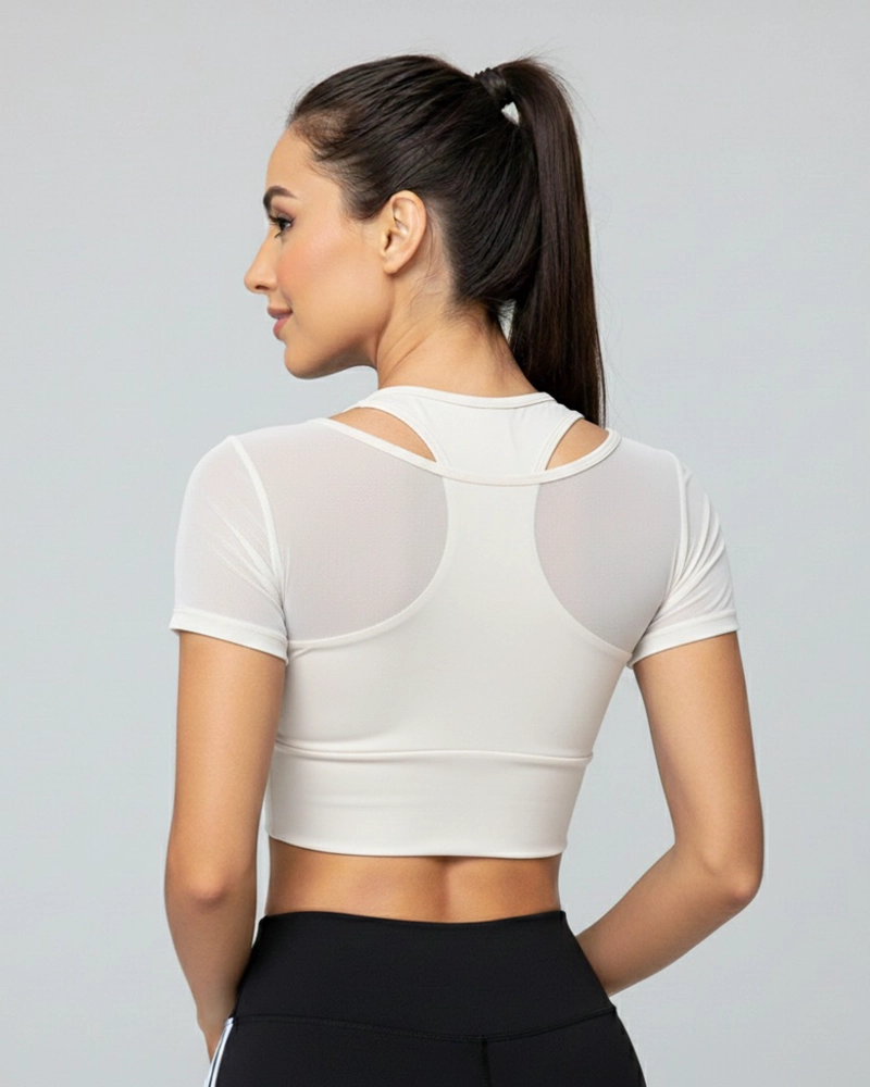 TOP DEPORTIVO CORTO MUJER SEAMLESS ELASTICADO GYM - 2
