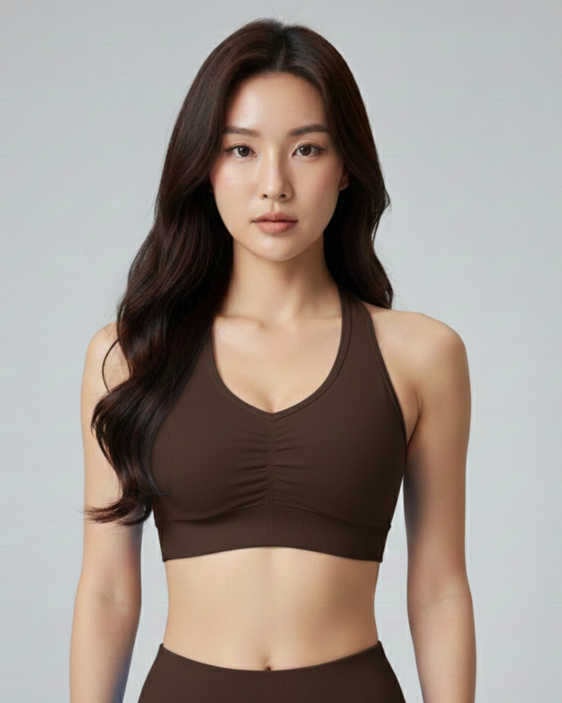 PETO SUJETADOR DEPORTIVO MUJER CON TIRANTES EN ESPALDA SEAMLESS - 1