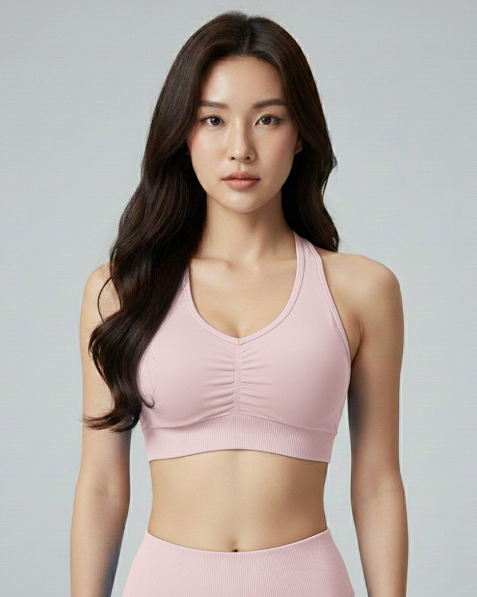 PETO SUJETADOR DEPORTIVO MUJER CON TIRANTES EN ESPALDA SEAMLESS - 1