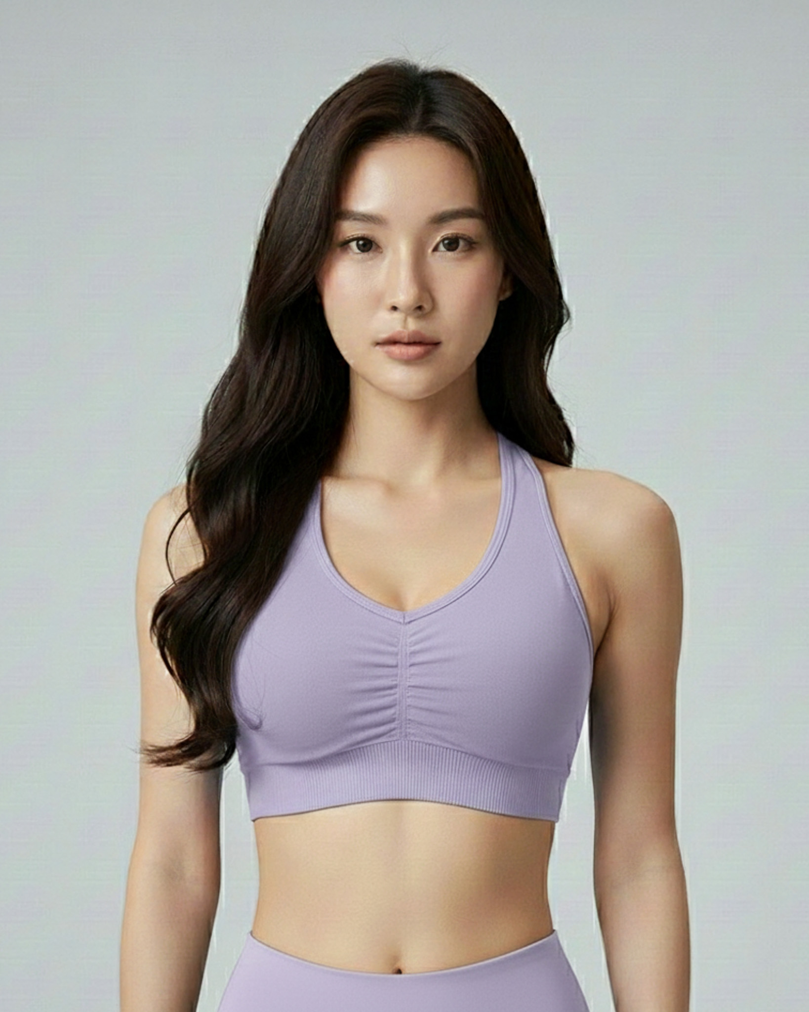 PETO SUJETADOR DEPORTIVO MUJER CON TIRANTES EN ESPALDA SEAMLESS - 1