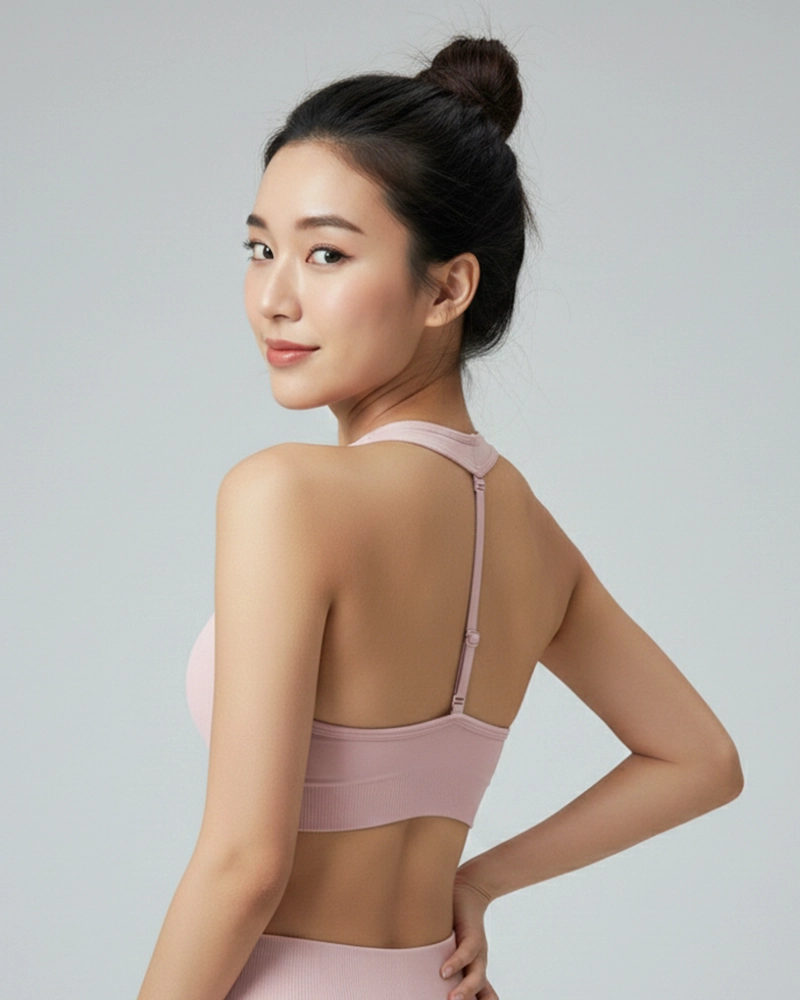 PETO SUJETADOR DEPORTIVO MUJER CON TIRANTES EN ESPALDA SEAMLESS - 2