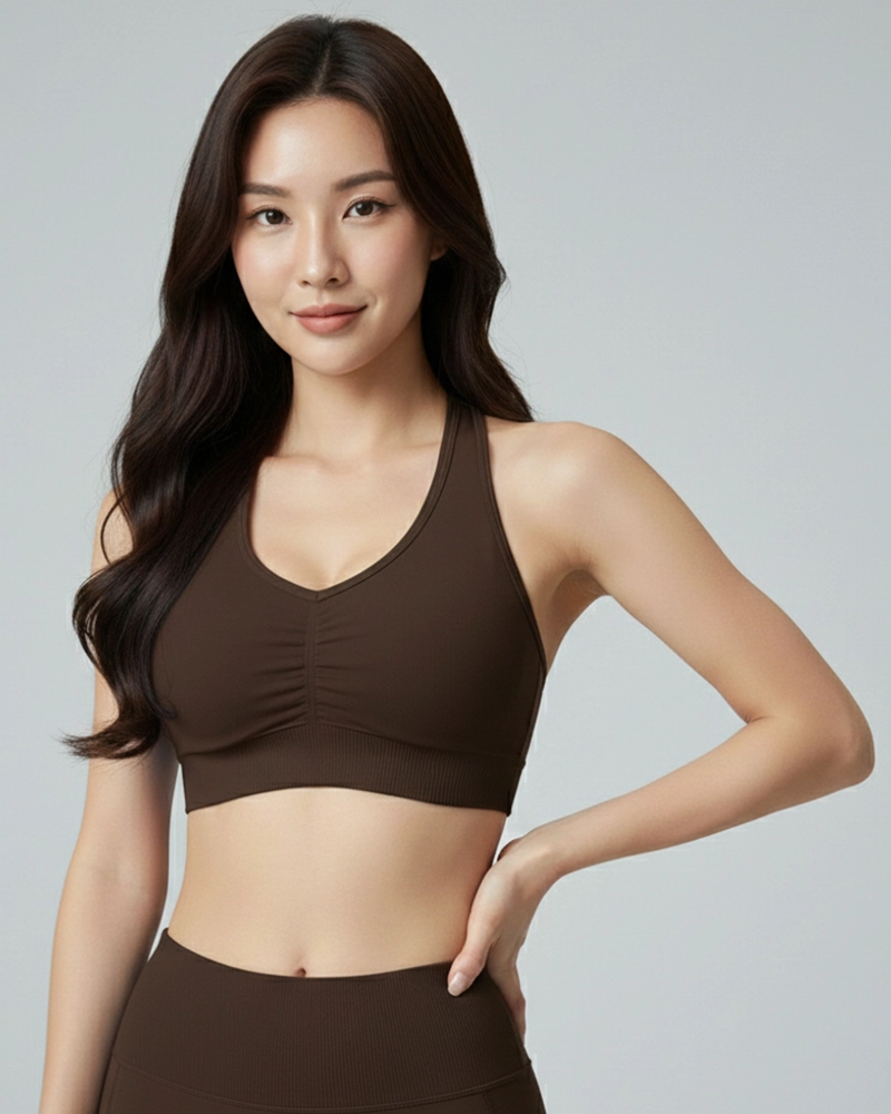 PETO SUJETADOR DEPORTIVO MUJER CON TIRANTES EN ESPALDA SEAMLESS - 3