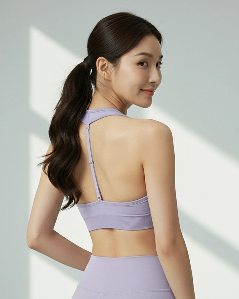 PETO SUJETADOR DEPORTIVO MUJER CON TIRANTES EN ESPALDA SEAMLESS - 3