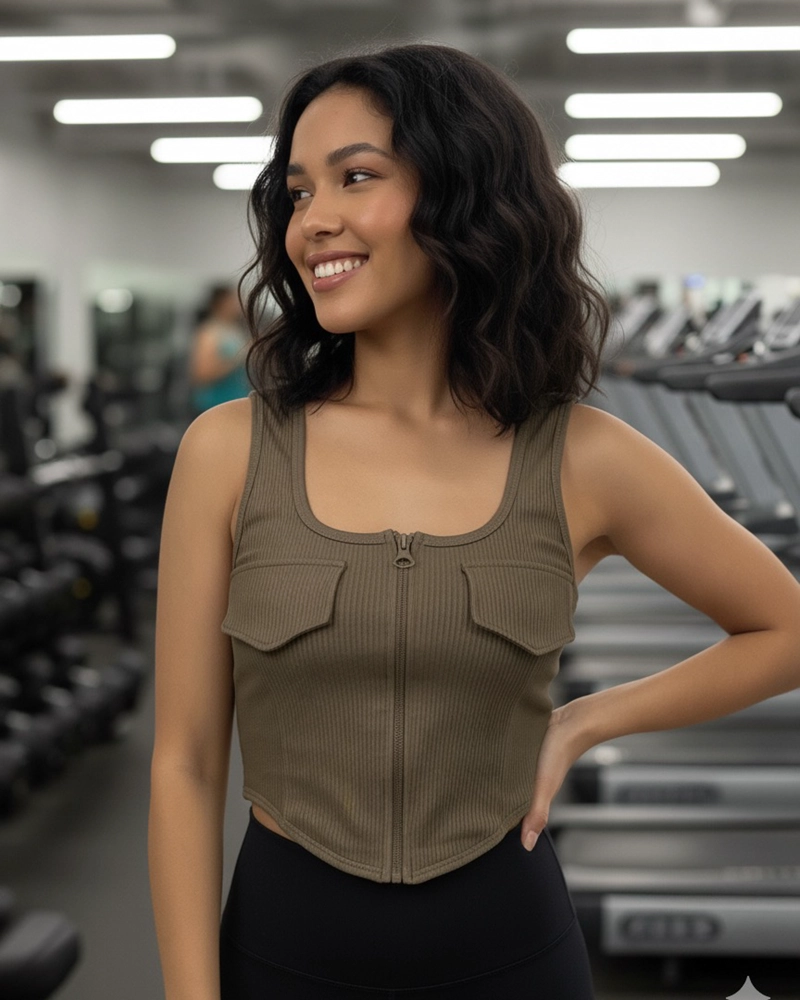 PETO DEPORTIVO MUJER YJ266 BOLSILLO ESTILO MODERNO - 1