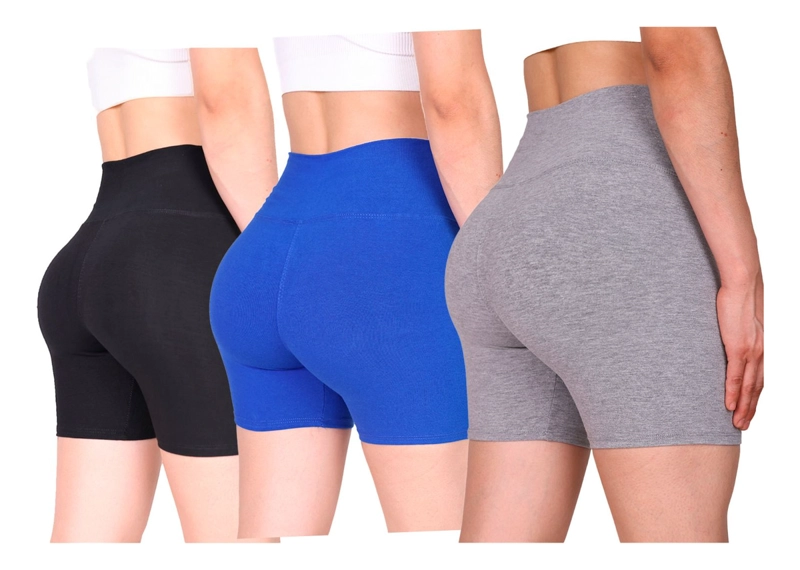 PACK 3 SHORTS MUJER ALGODON NACIONAL CALZA CORTA CHILE - 1