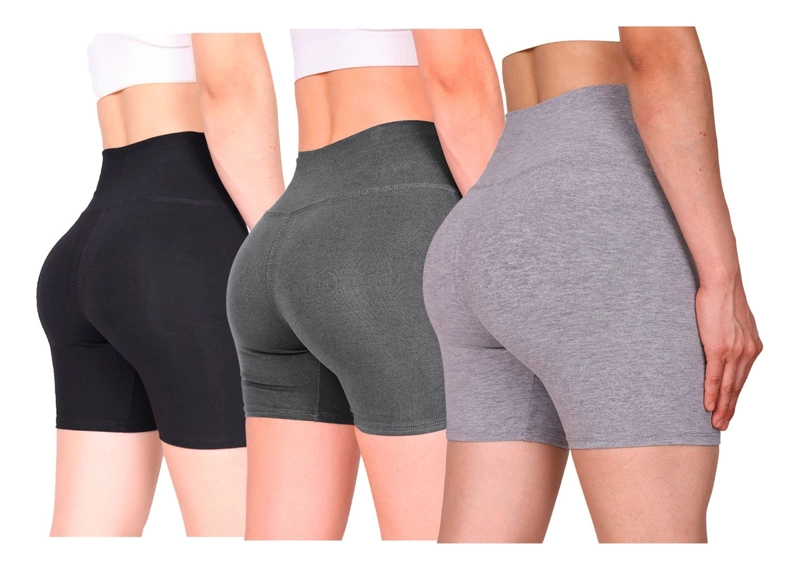 PACK 3 SHORTS MUJER ALGODON NACIONAL CALZA CORTA CHILE - 1