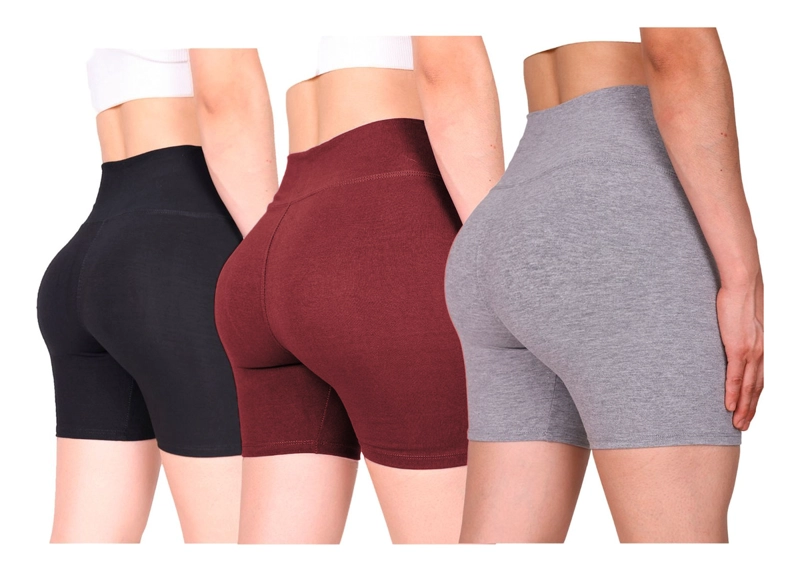 PACK 3 SHORTS MUJER ALGODON NACIONAL CALZA CORTA CHILE - 1