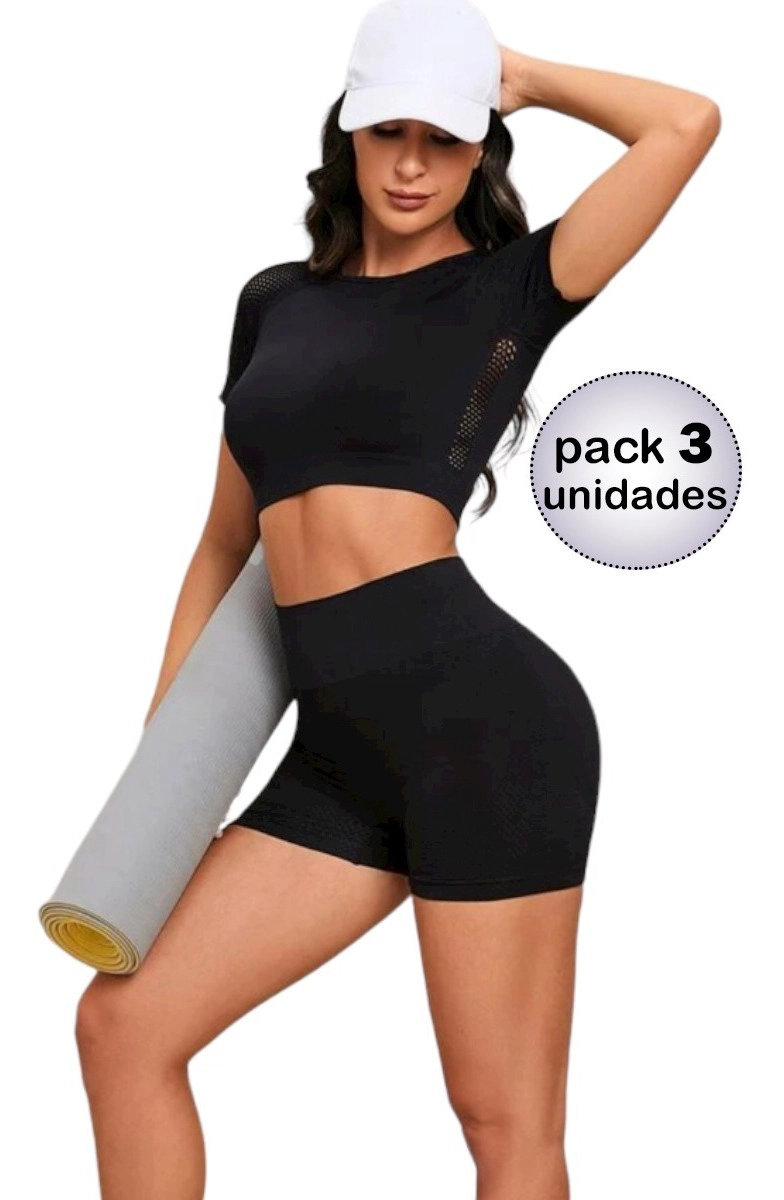 PACK 3 SHORTS MUJER ALGODON NACIONAL CALZA CORTA CHILE - 2