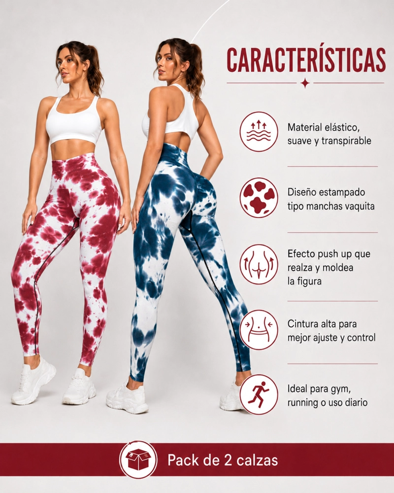PACK 2 LEGGINGS MOLDEADORES MUJER FITNESS SPORT PREMIUM - 5