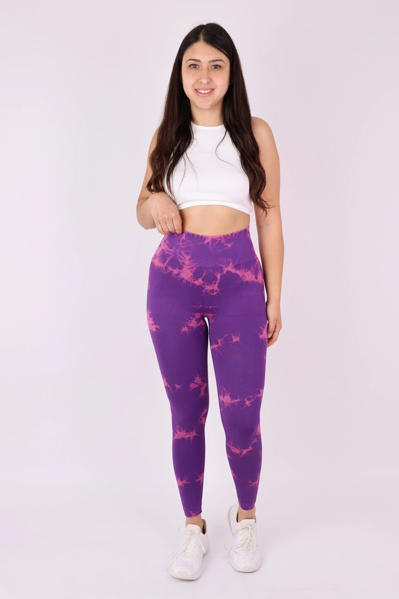 PACK DE 4 CALZAS DEPORTIVAS PARA MUJER TIE DYE PUSH UP - 7