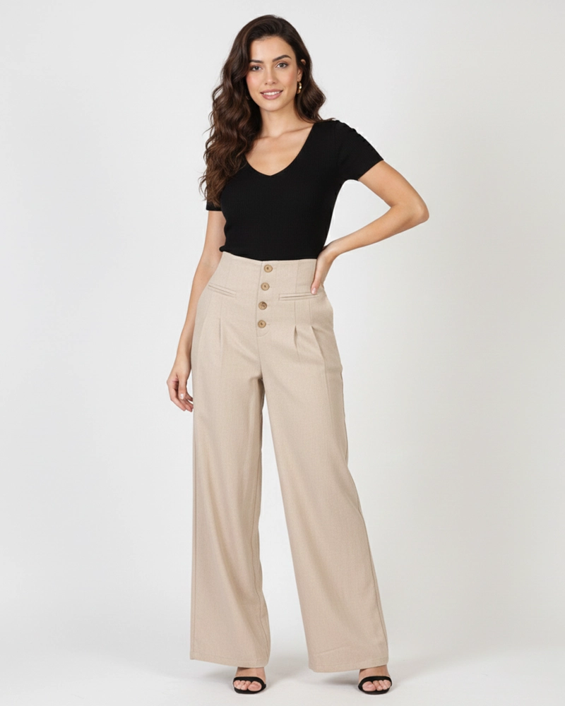 PANTALON PALAZZO MUJER VERANO CONFORT Y ELEGANCIA - 3