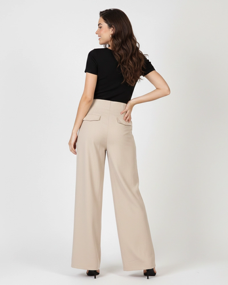 PANTALON PALAZZO MUJER VERANO CONFORT Y ELEGANCIA - 4