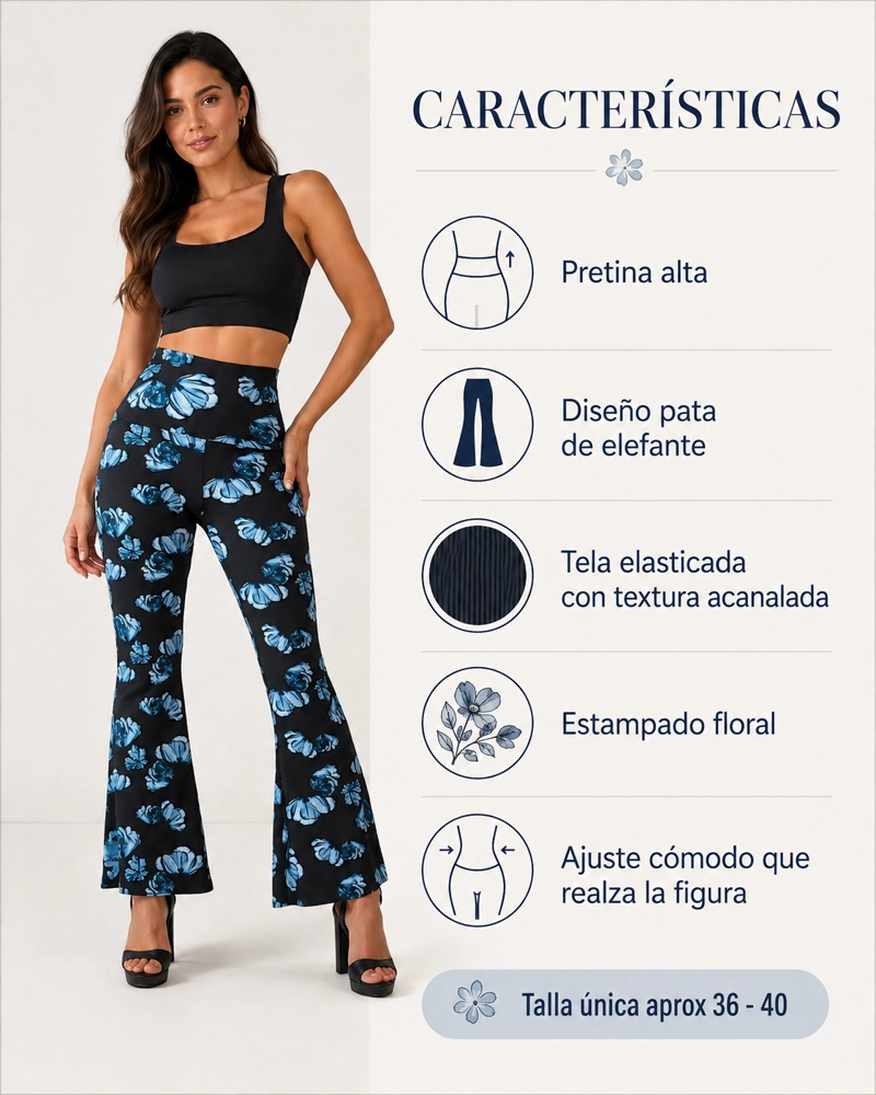 CALZA FLARE MUJER PATA DE ELEFANTE NACIONAL - 5