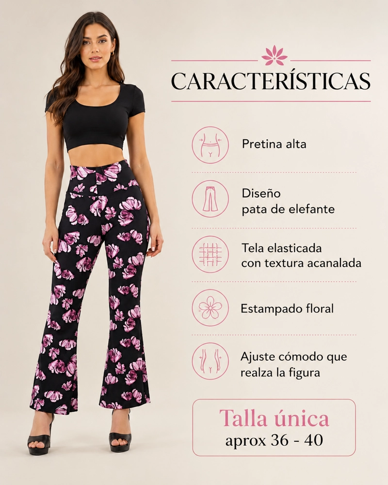 CALZA FLARE MUJER PATA DE ELEFANTE NACIONAL - 5