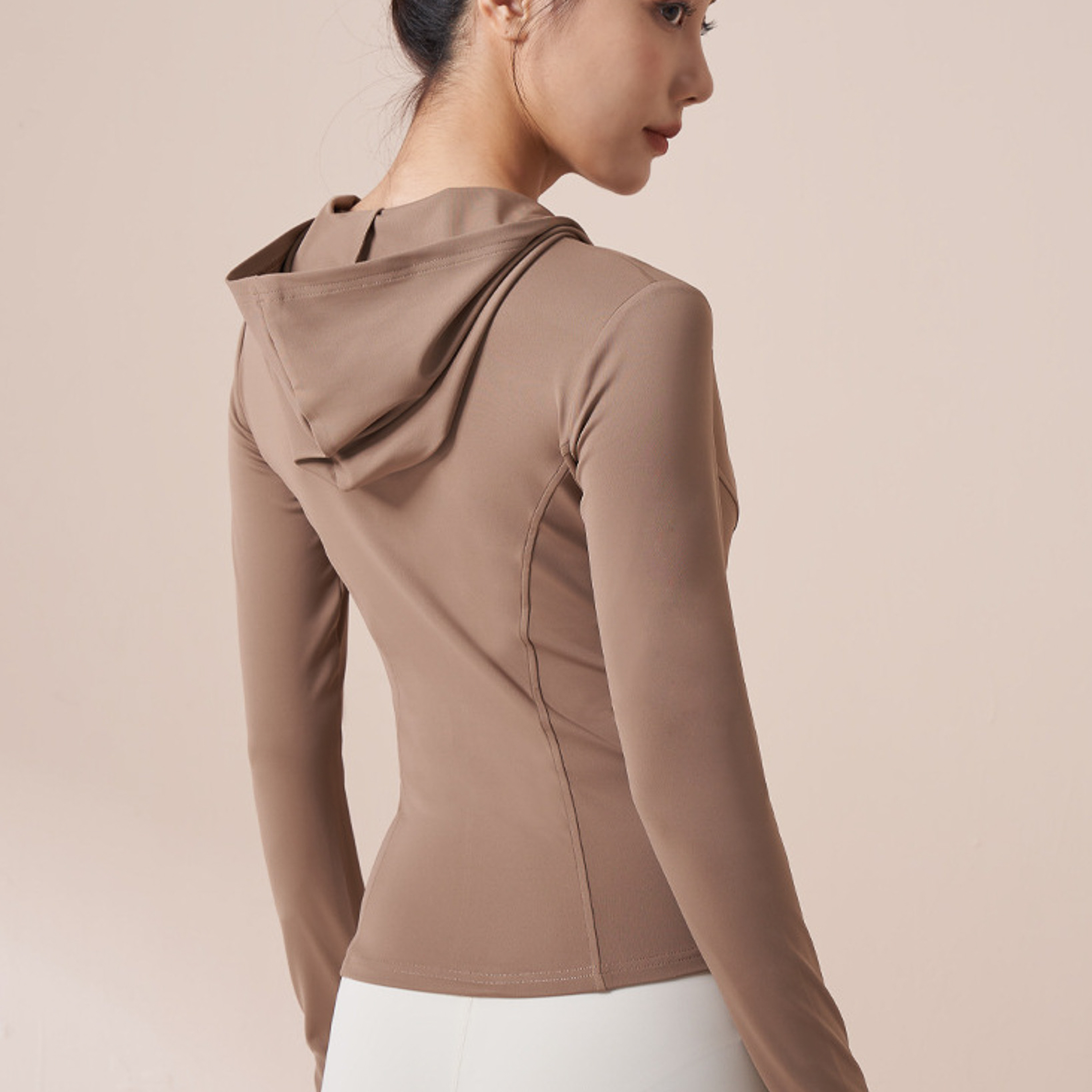 POLERON DEPORTIVO MUJER VELVETSTREET JYMW043 CON CAPUCHA - 3