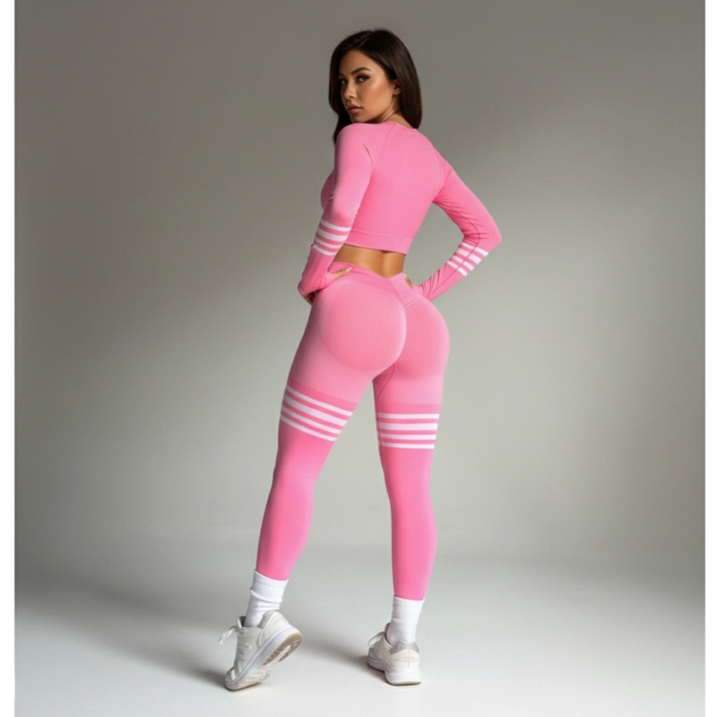 CONJUNTO POLERA MANGA LARGA + CALZA PUSH UP SEAMLESS - 1
