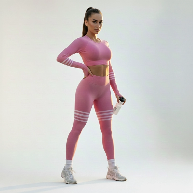 CONJUNTO POLERA MANGA LARGA + CALZA PUSH UP SEAMLESS - 2