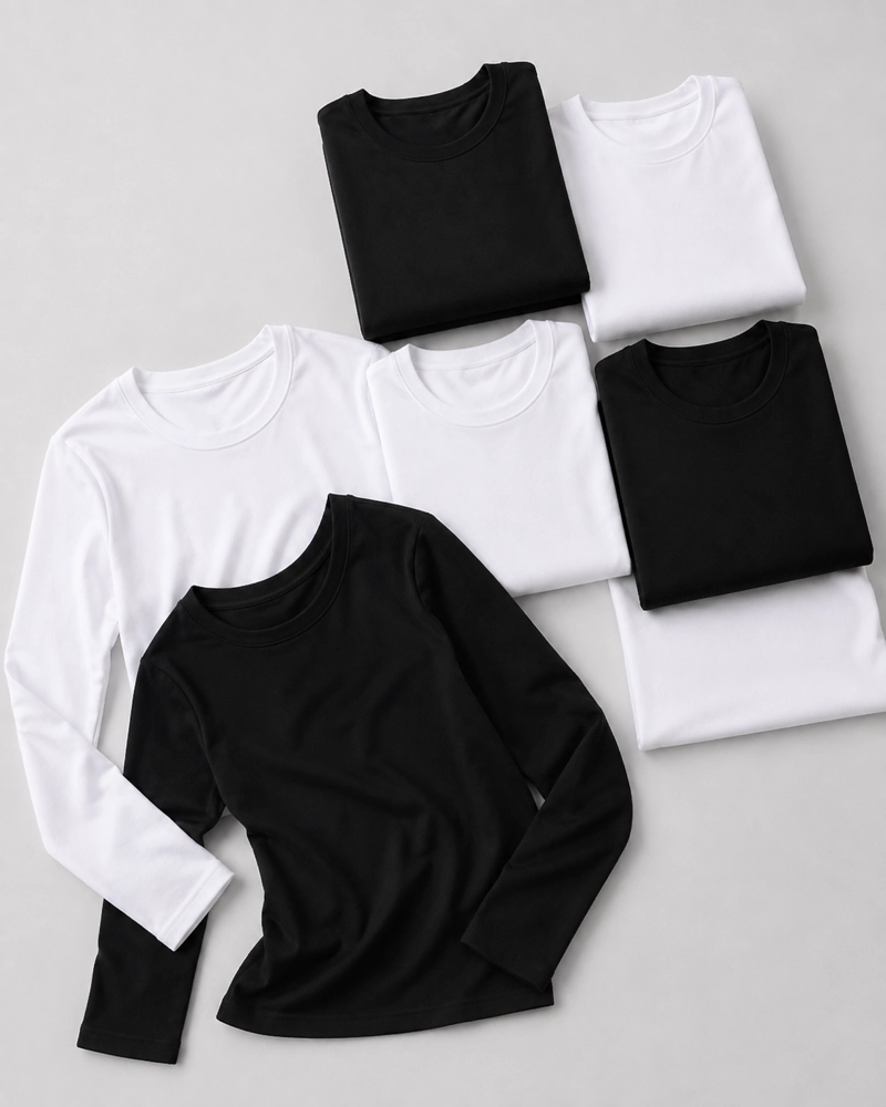 PACK 6 CAMISETA DE MUJER PRIMERA CAPA - FIBRA DE BAMBU 100% - 2