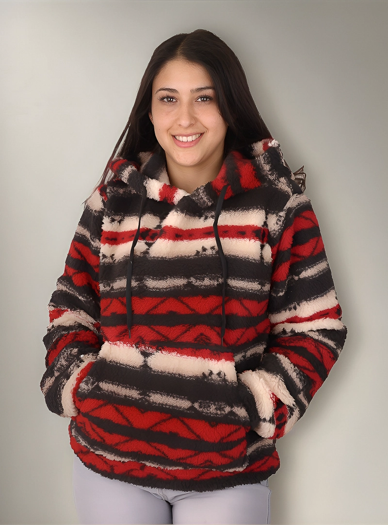 POLERON MUJER POLAR DISEÑO E TNICO INVIERNO CHILE 16077 - 1