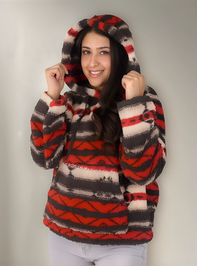 POLERON MUJER POLAR DISEÑO E TNICO INVIERNO CHILE 16077 - 2