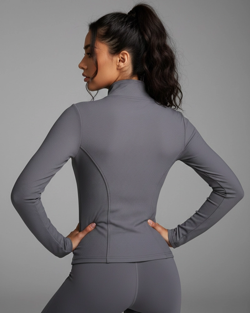 CHAQUETA MUJER DEPORTIVA AJUSTADA MANGA LARGA GYM - 4