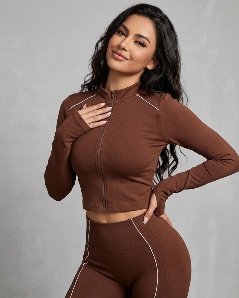 CONJUNTO DEPORTIVO 3 PIEZAS MUJER CHAQUETA CALZA Y TOP - 5
