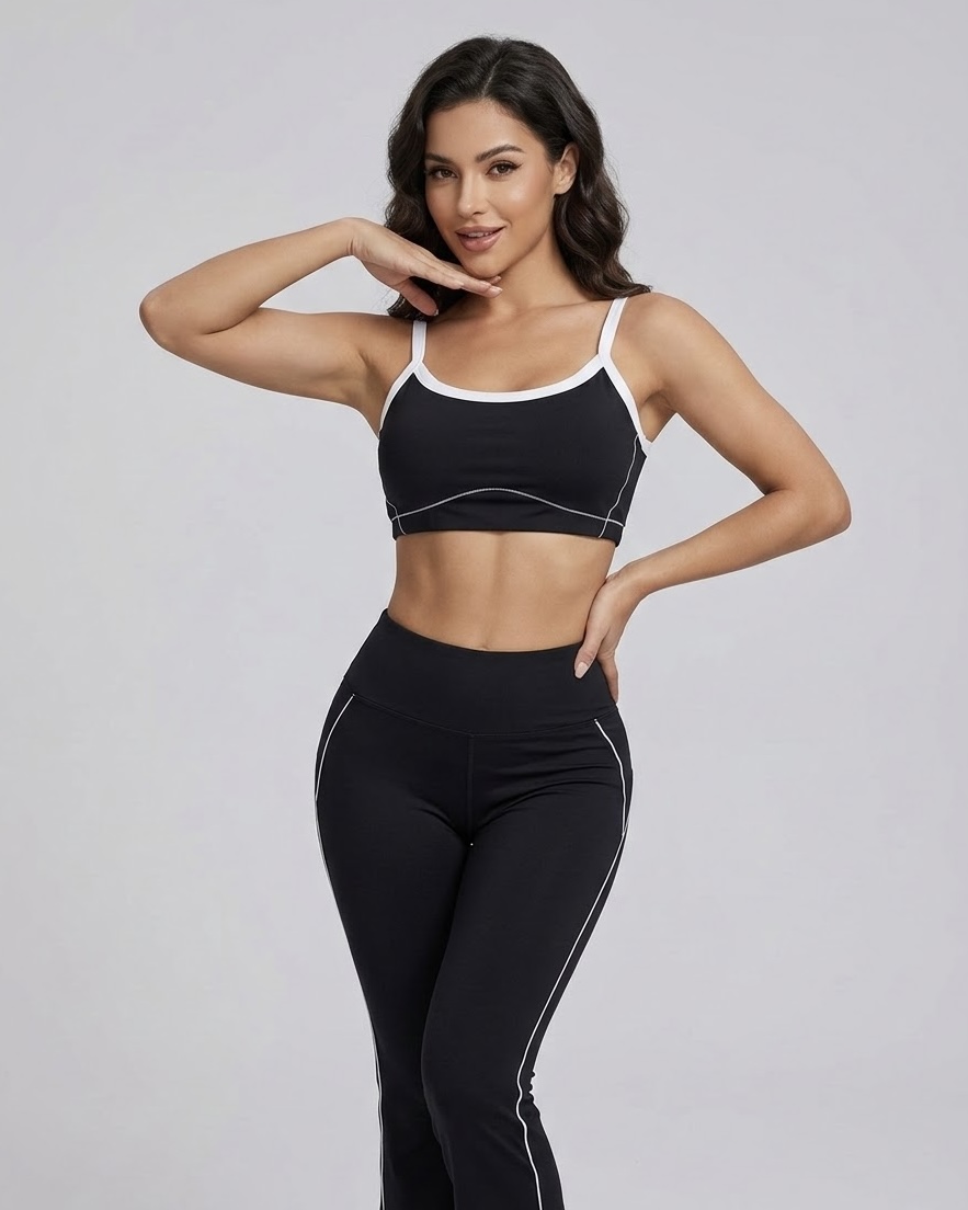 CONJUNTO DEPORTIVO MUJER CALZA FLARE Y PETO DRY-FIT - 4